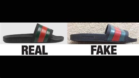 gucci logo sylvie slide sandal fake|how to tell gucci shoes were real.